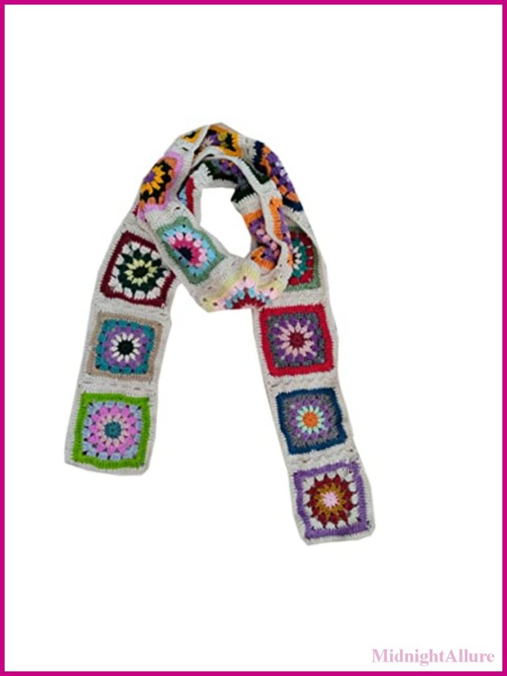 Handmade Crochet Knit Scarf Milk Cotton Long Wrap